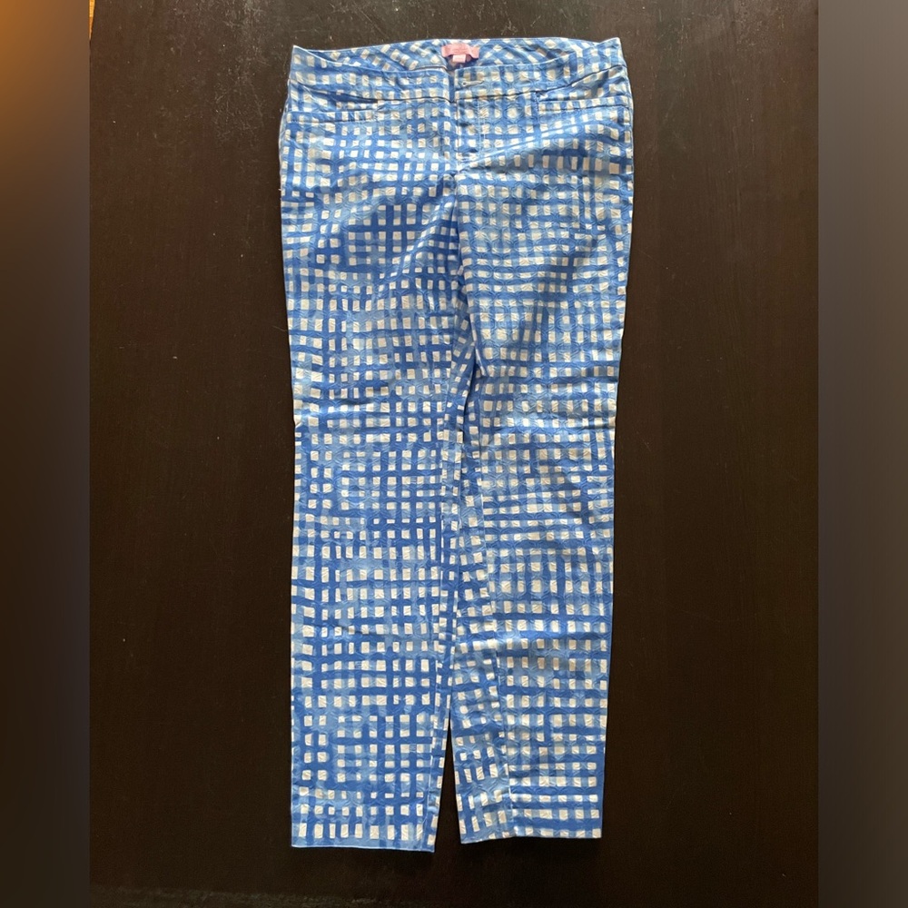 Lily Pulitzer size 8 blue and white pants
